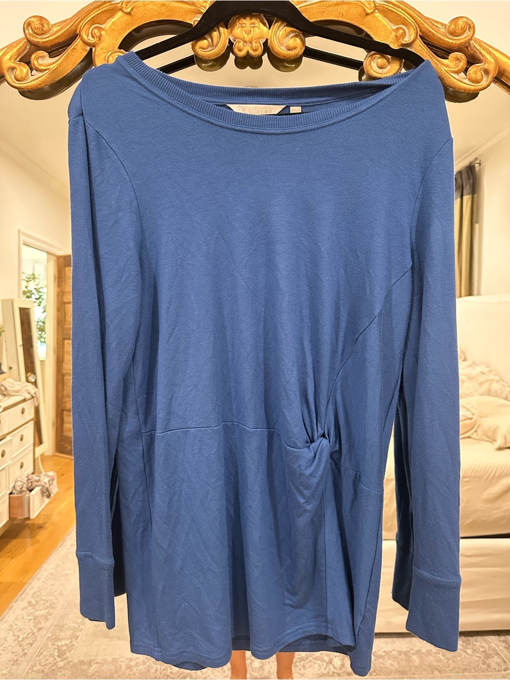 ATHLETA Knot-Front Oversized Long Sleeve Top Shirt